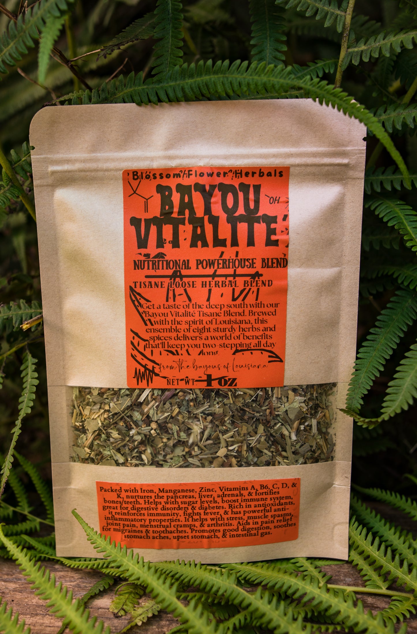Bayou Vitalite Herbal Tea By Blossom Flower Herbals