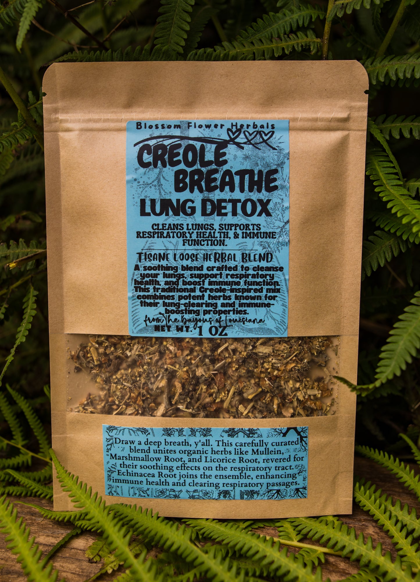 Creole Breathe Lung Detox Herbal Tea By Blossom Flower Herbals