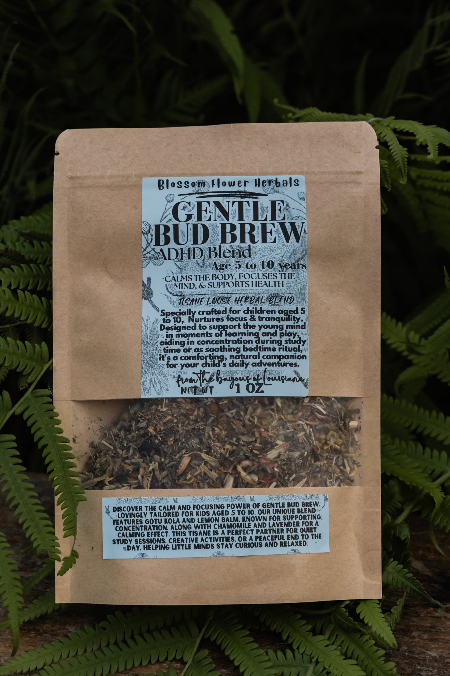 Gentle Bud Brew (ADHD Support Ages 5 to 10) |  May Help Calm The Body, Focus the Mind