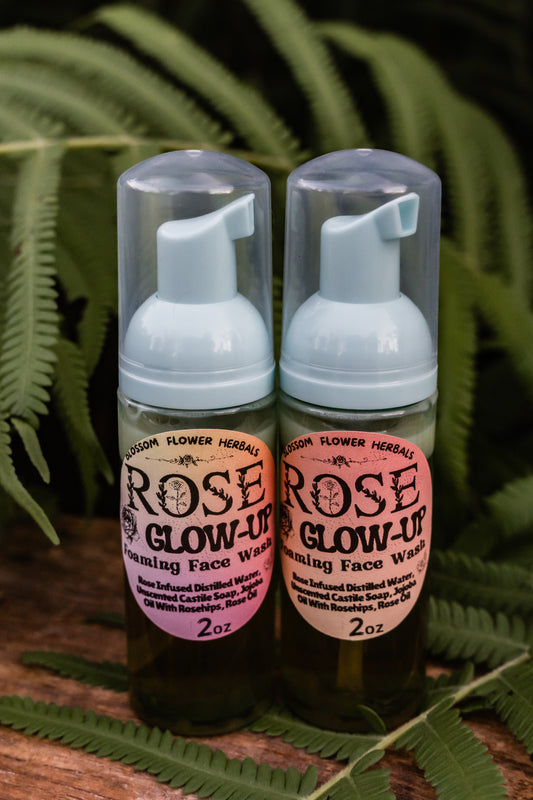 Rose Glow-up Foaming Facial Cleanser🌹💧 ~ Your daily dose of sunshine and rosy radiance.