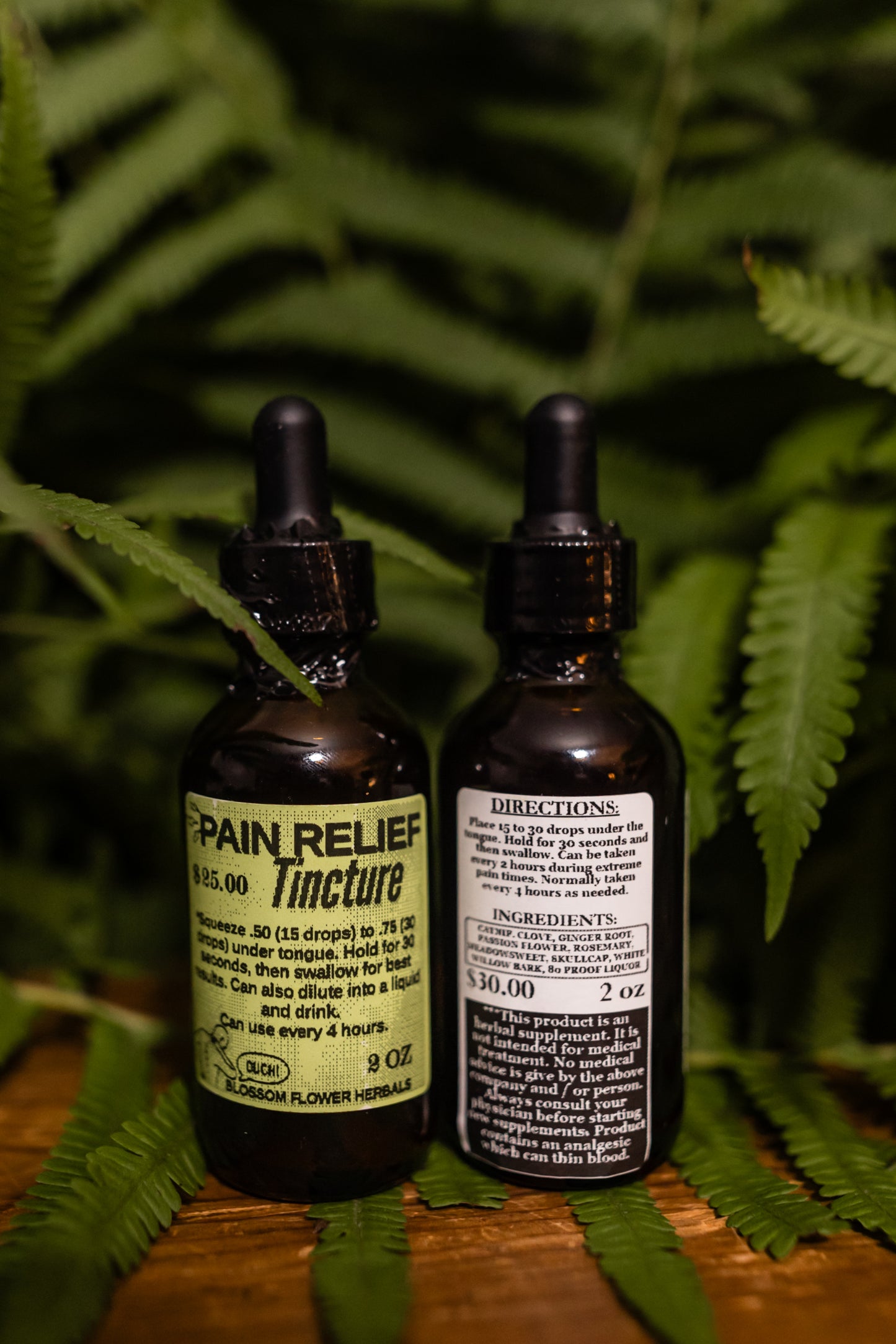 Pain Relieving Tincture~ This is your go-to against body-wide pain, especially in the back and hip areas!!!