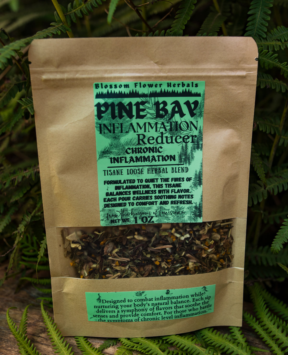Pine Bay Inflammation Reducer Herbal Tea By Blossom Flower Herbals