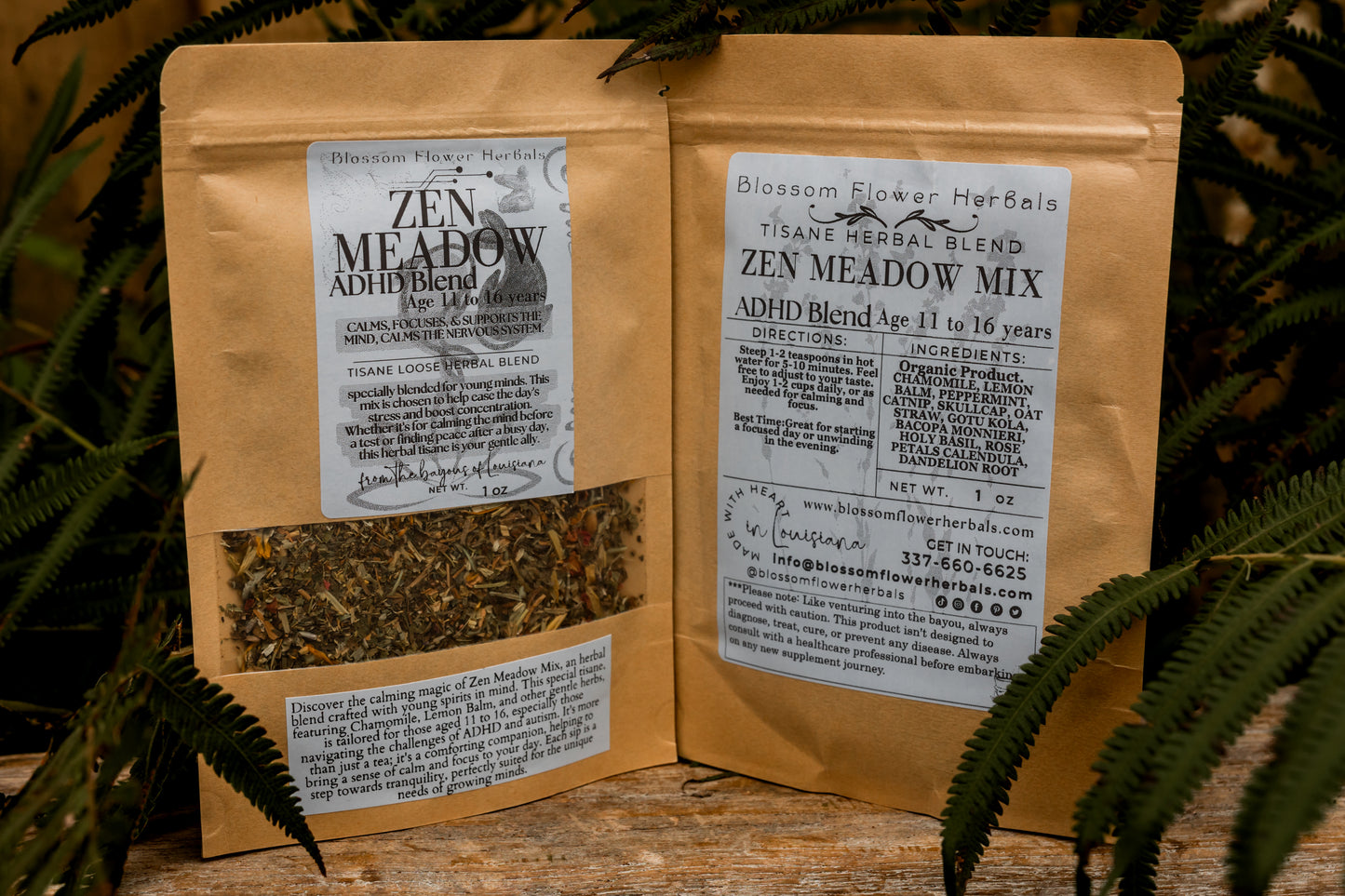 Zen Meadow Mix (ADHD Help Ages 11 -16 yrs) | Focuses, & Supports The Mind, Calms The Nervous System.