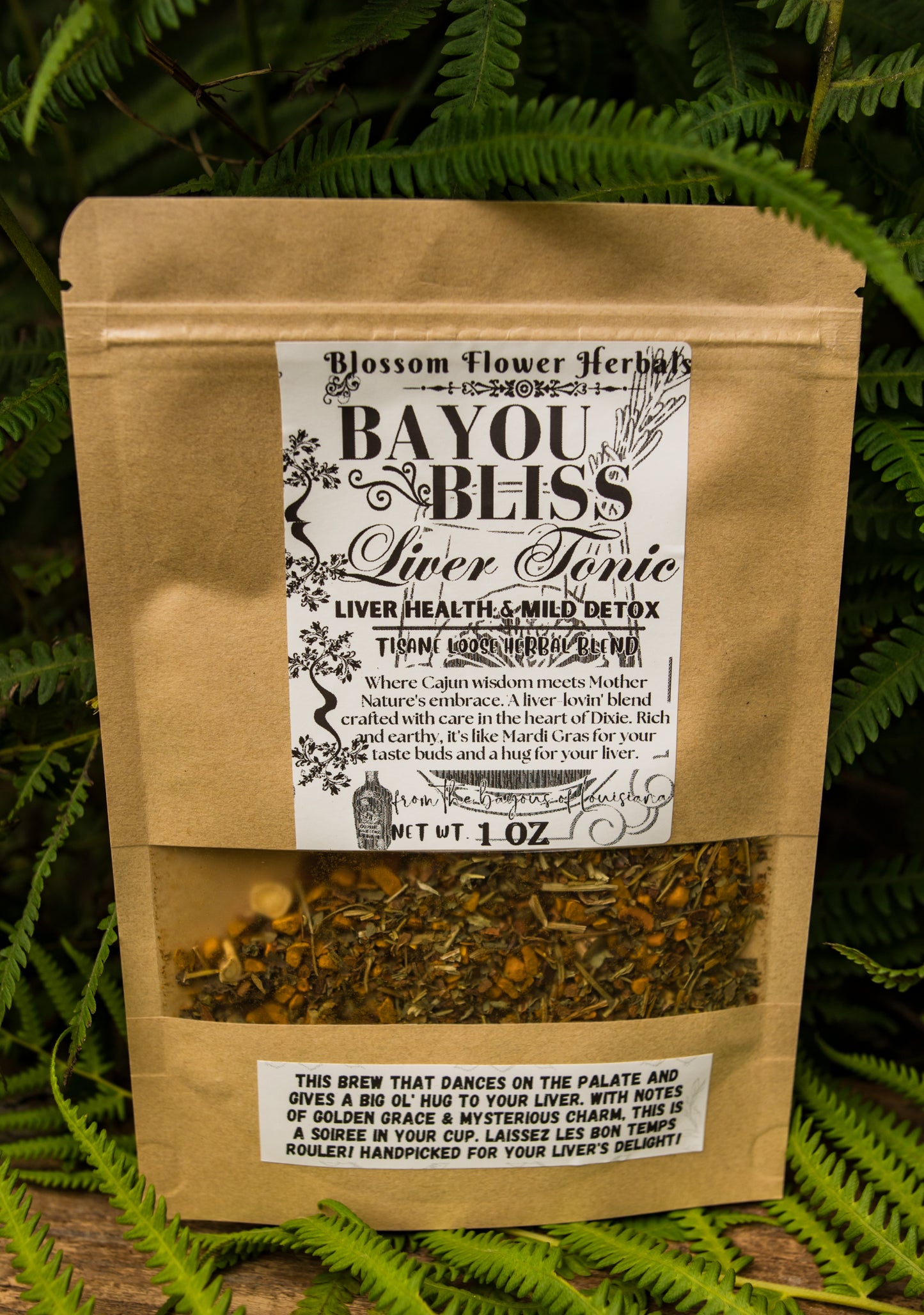 Bayou Bliss Liver Tonic Herbal Tea By Blossom Flower Herbals