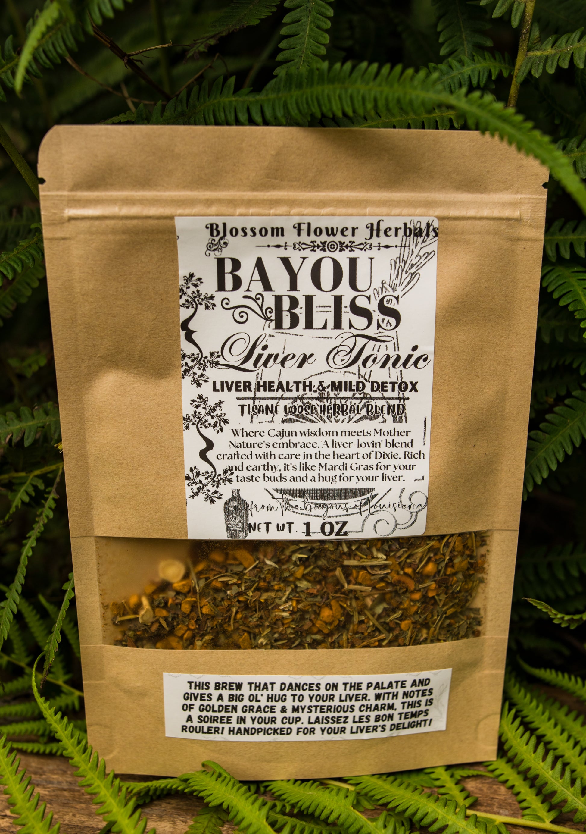 Bayou Bliss Liver Tonic Herbal Tea By Blossom Flower Herbals
