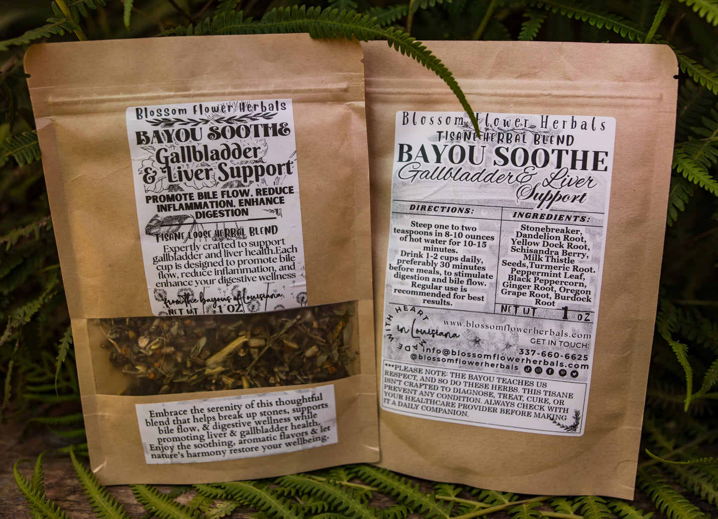 Bayou Soothe Gallbladder Liver Support Herbal Tea By Blossom Flower Herbals