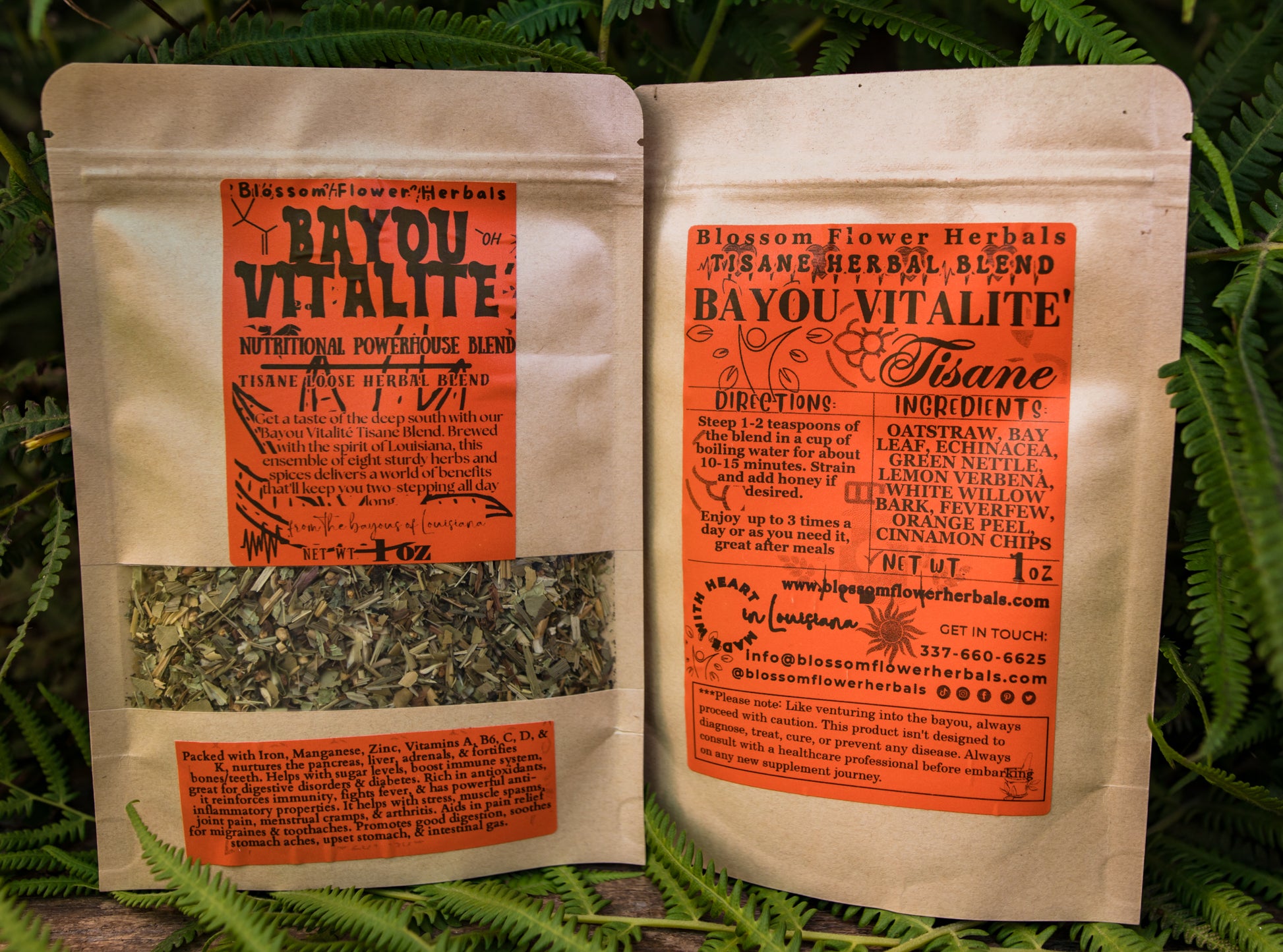 Bayou Vitalite Herbal Tea By Blossom Flower Herbals