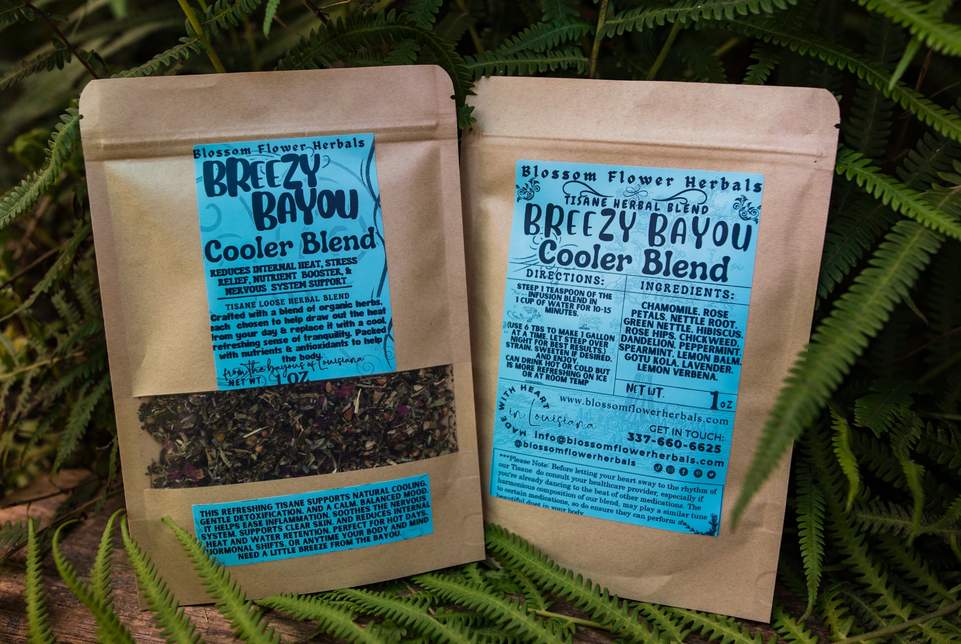 Breezy Bayou Cooler Herbal Tea By Blossom Flower Herbals