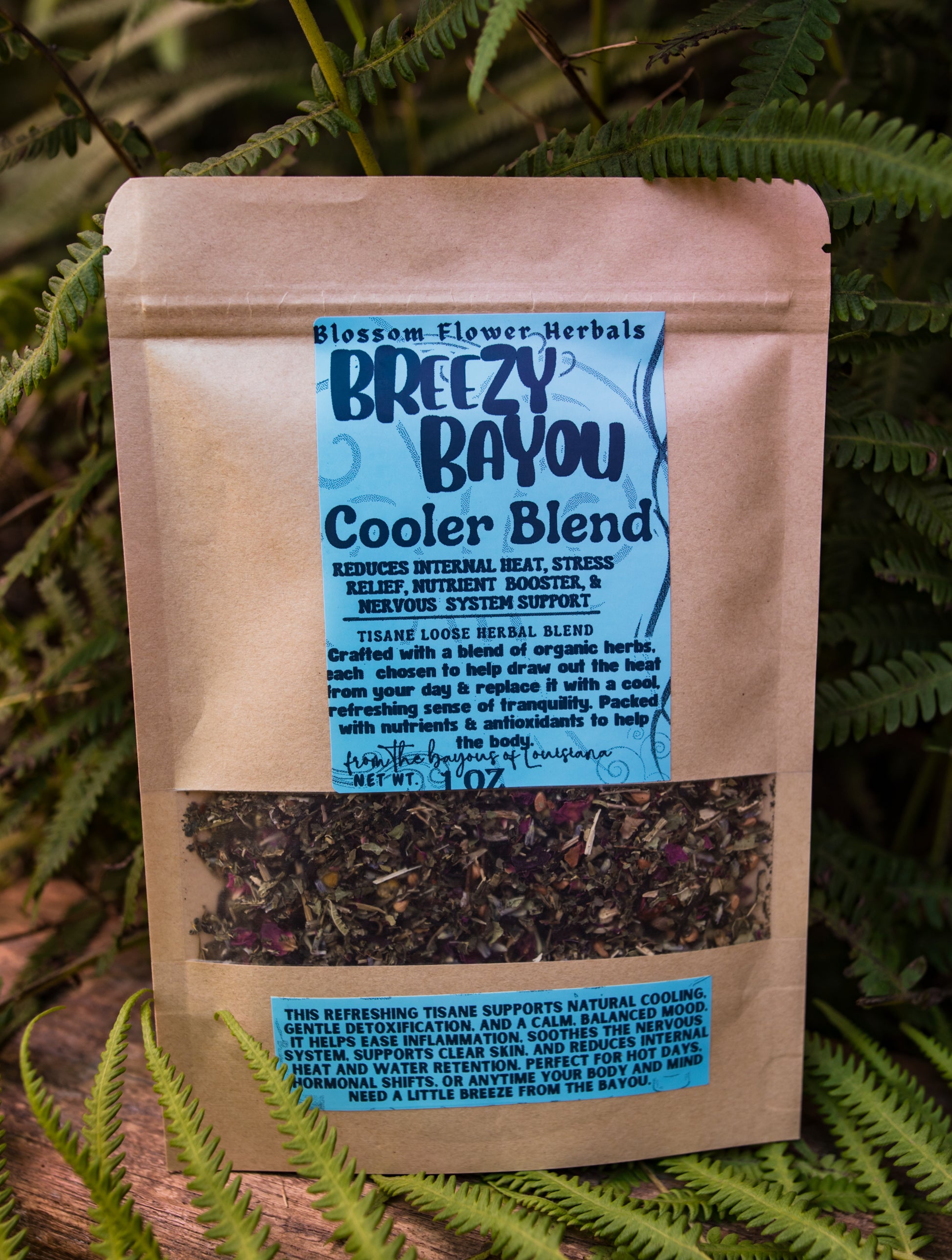 Breezy Bayou Cooler Herbal Tea By Blossom Flower Herbals