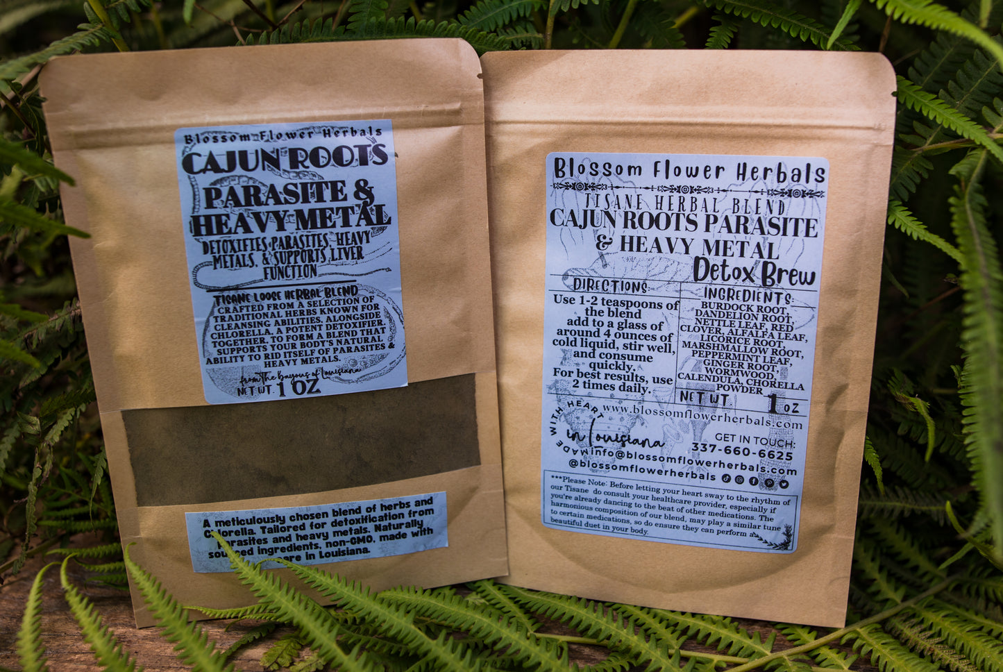 CAJUN ROOTS PARASITE & HEAVY METAL DETOX POWDER BY BLOSSOM FLOWER HERBALS