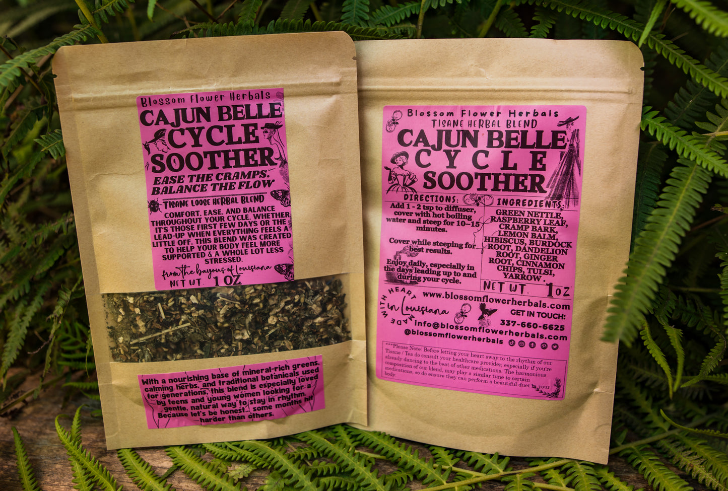 Cajun Belle Cycle Soother Herbal Tea By Blossom Flower Herbals
