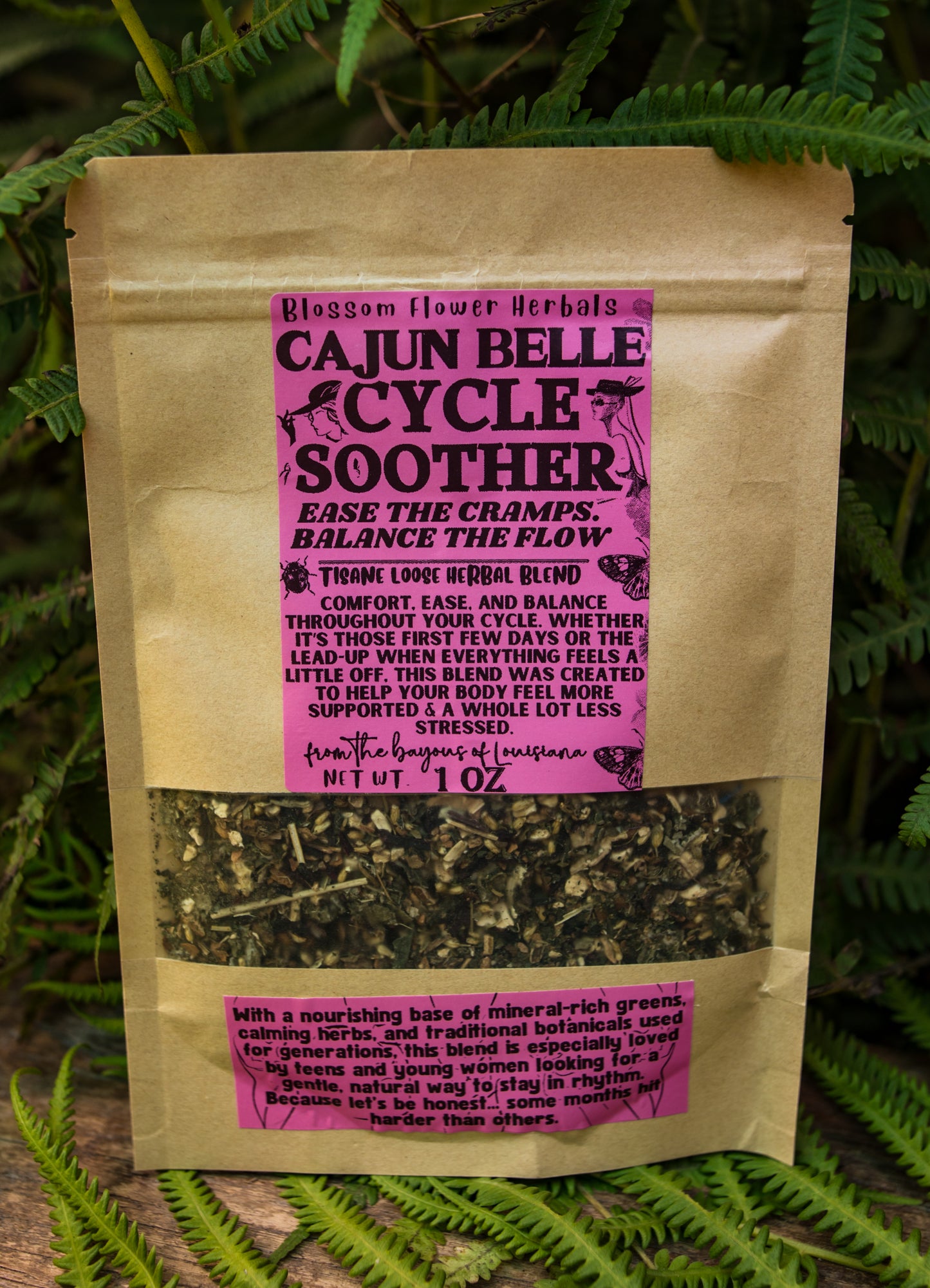 Cajun Belle Cycle Soother Herbal Tea By Blossom Flower Herbals