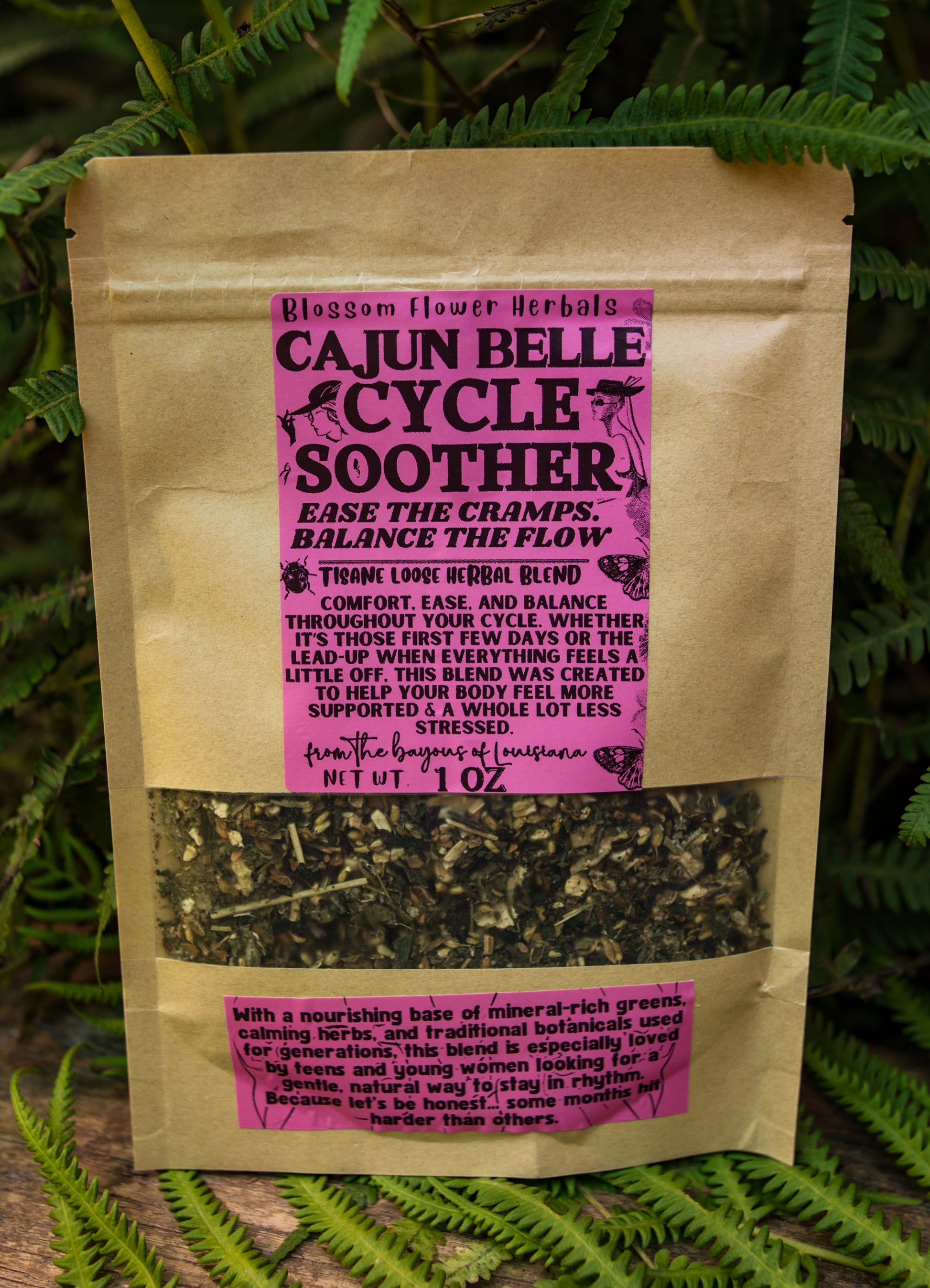 Cajun Belle Cycle Soother Herbal Tea By Blossom Flower Herbals