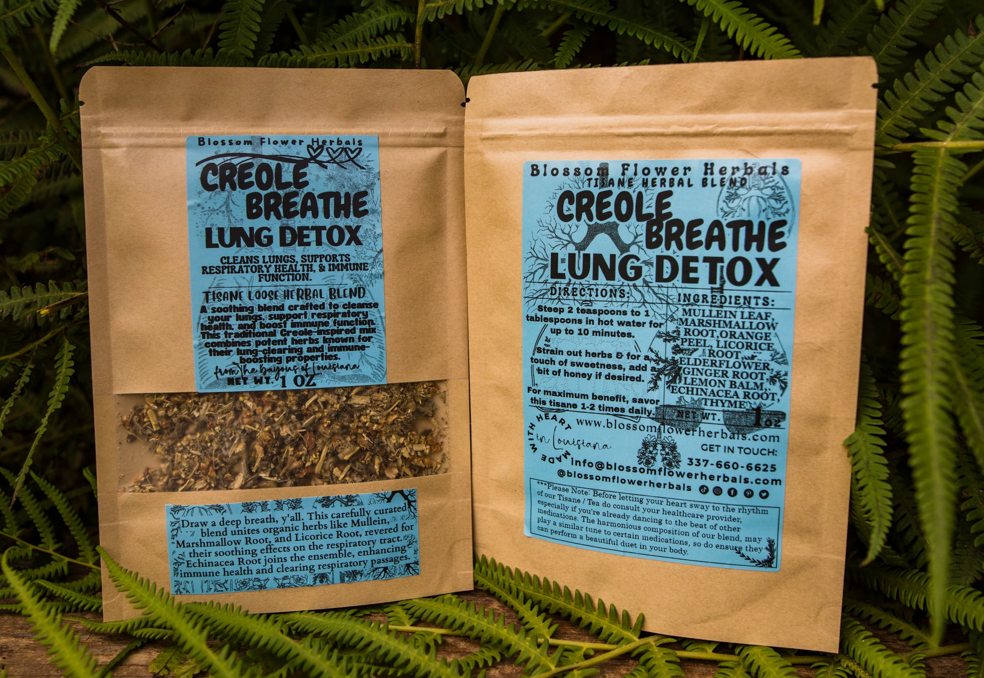 Creole Breathe Lung Detox Herbal Tea By Blossom Flower Herbals