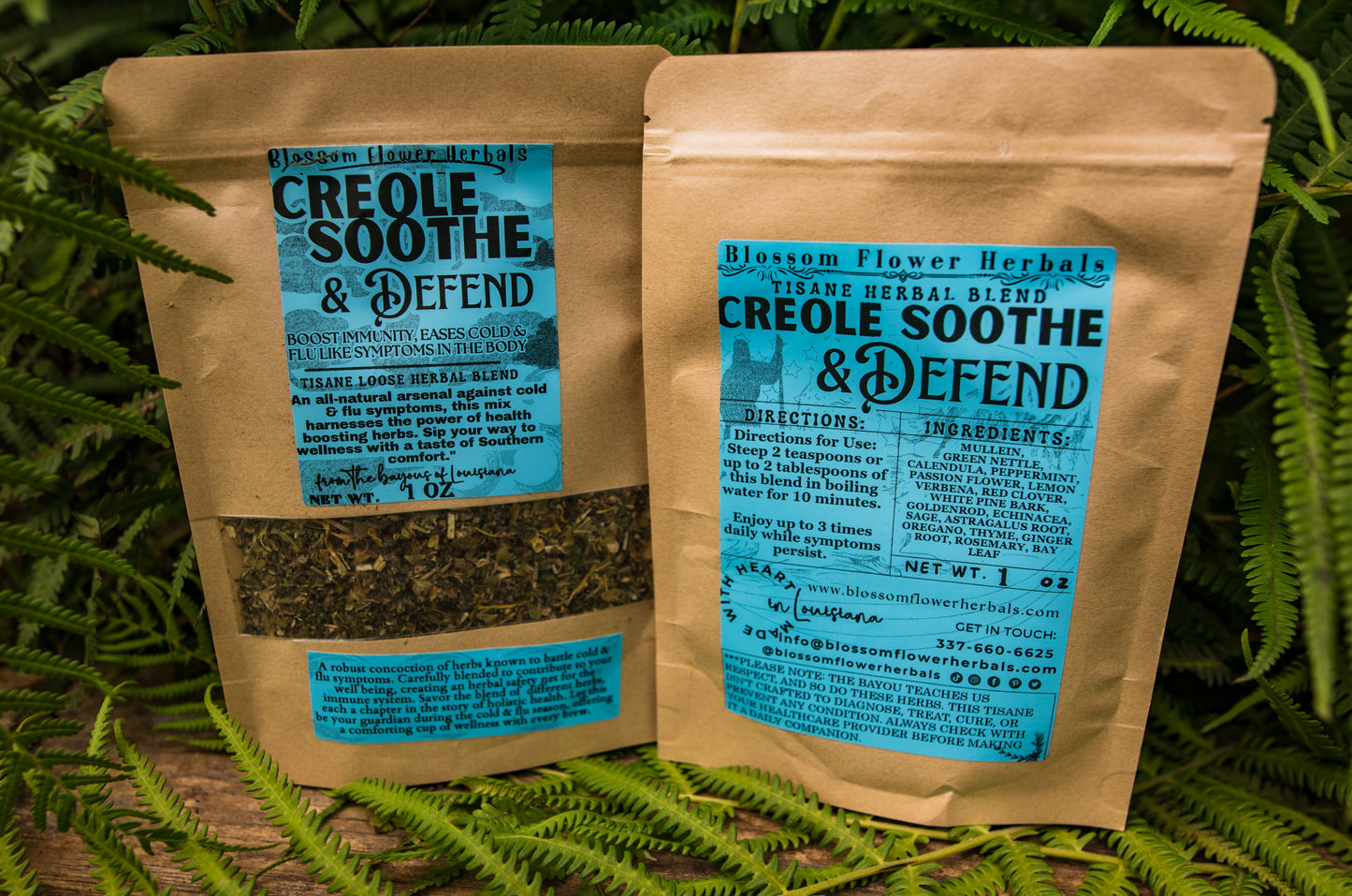 Creole Soothe & Defend Herbal Tea By Blossom Flower Herbals