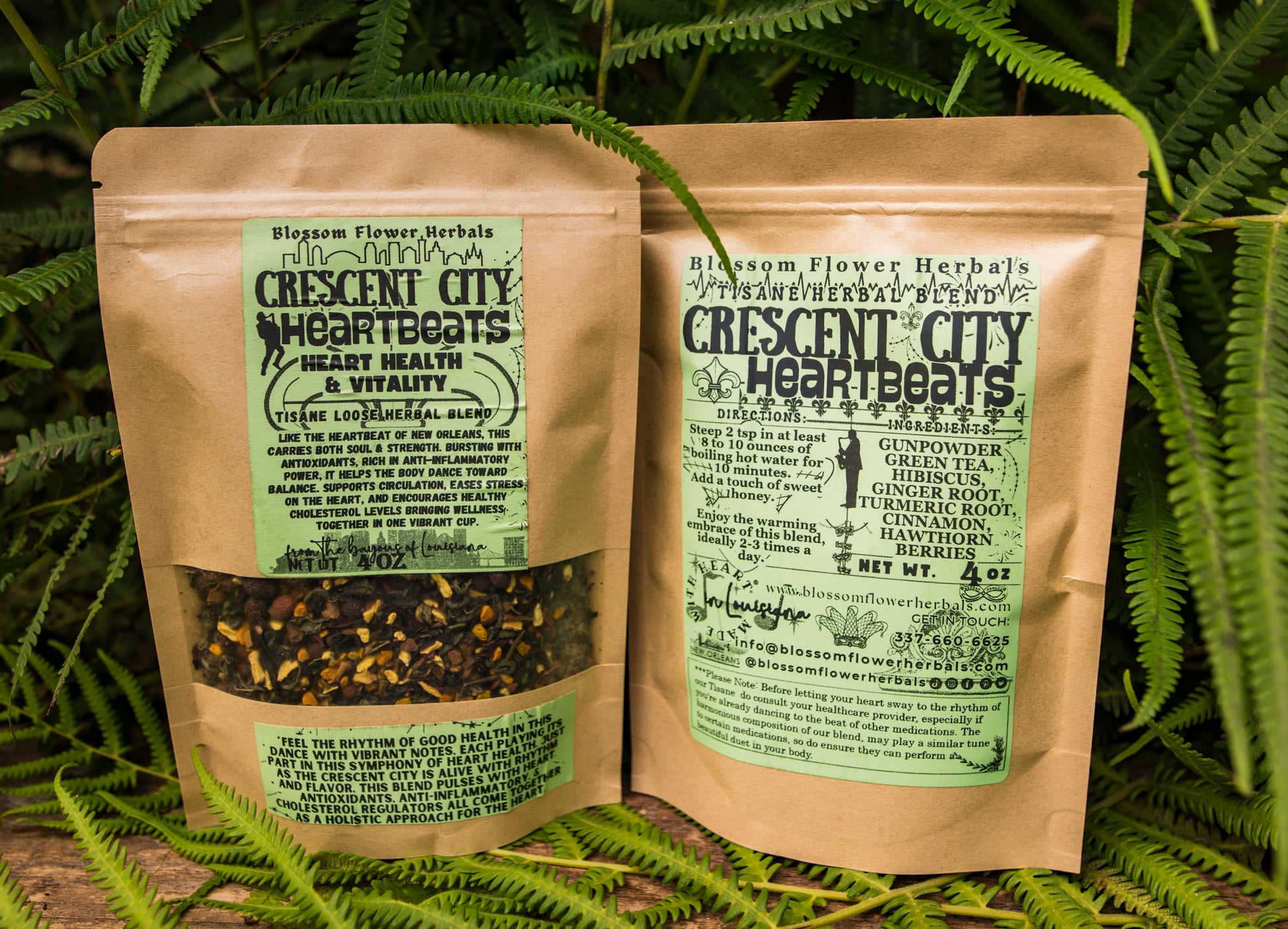 Crescent City Heartbeats Herbal Tea By Blossom Flower Herbals