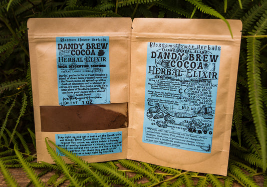 DANDY BREW COCOA ELIXIR HERBAL POWDER BY BLOSSOM FLOWER HERBALS