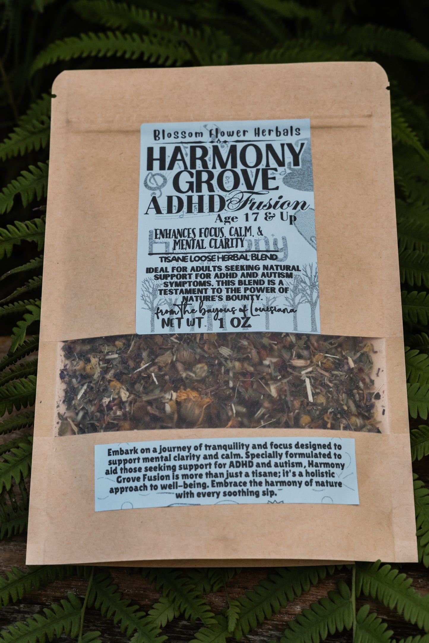 Harmony Grove Fusion (ADHD  Support. ages 17 to Adult) | May Enhance Focus, Calm, & Mental Clarity