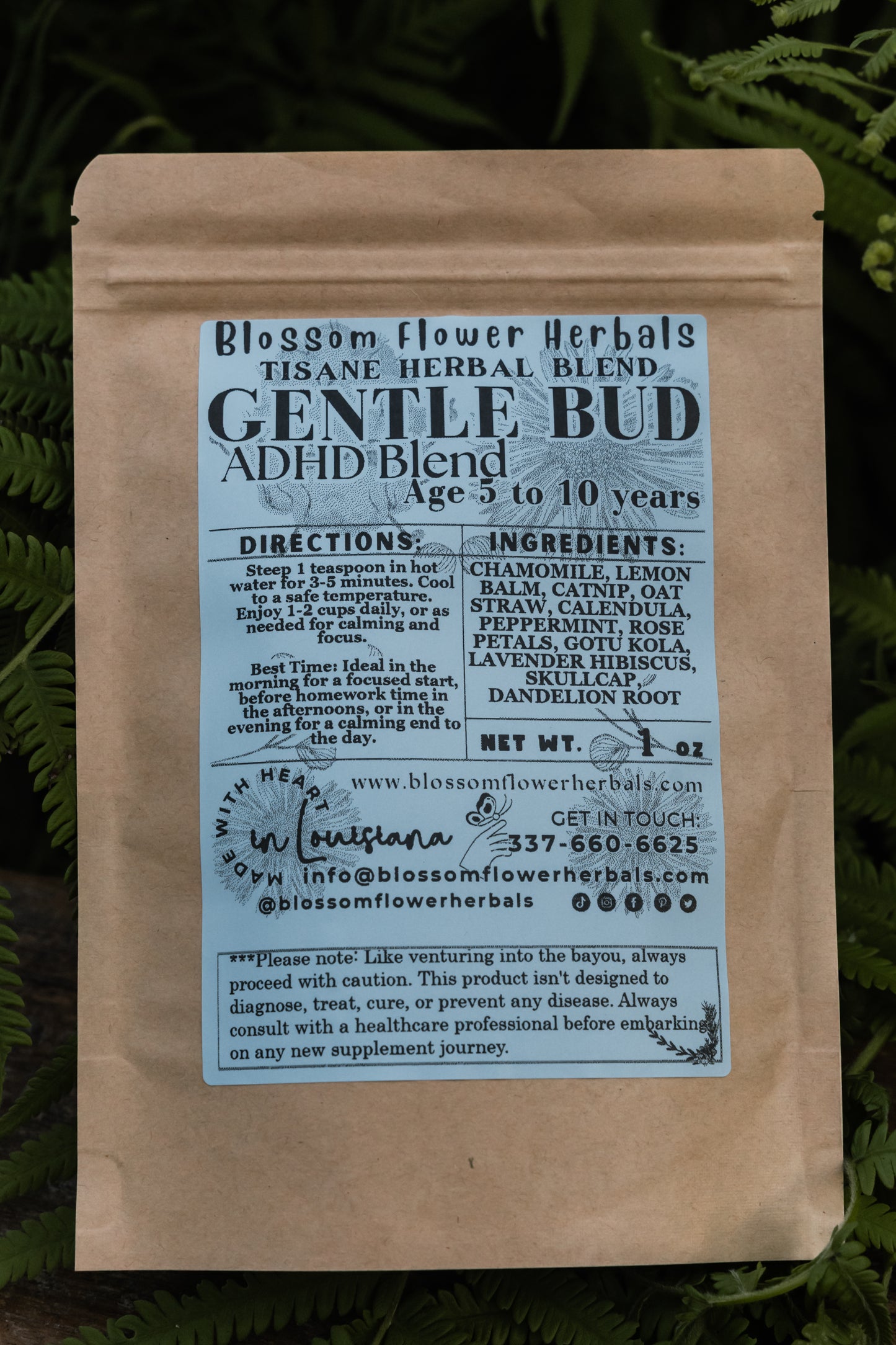 Gentle Bud Brew (ADHD Support Ages 5 to 10) |  May Help Calm The Body, Focus the Mind