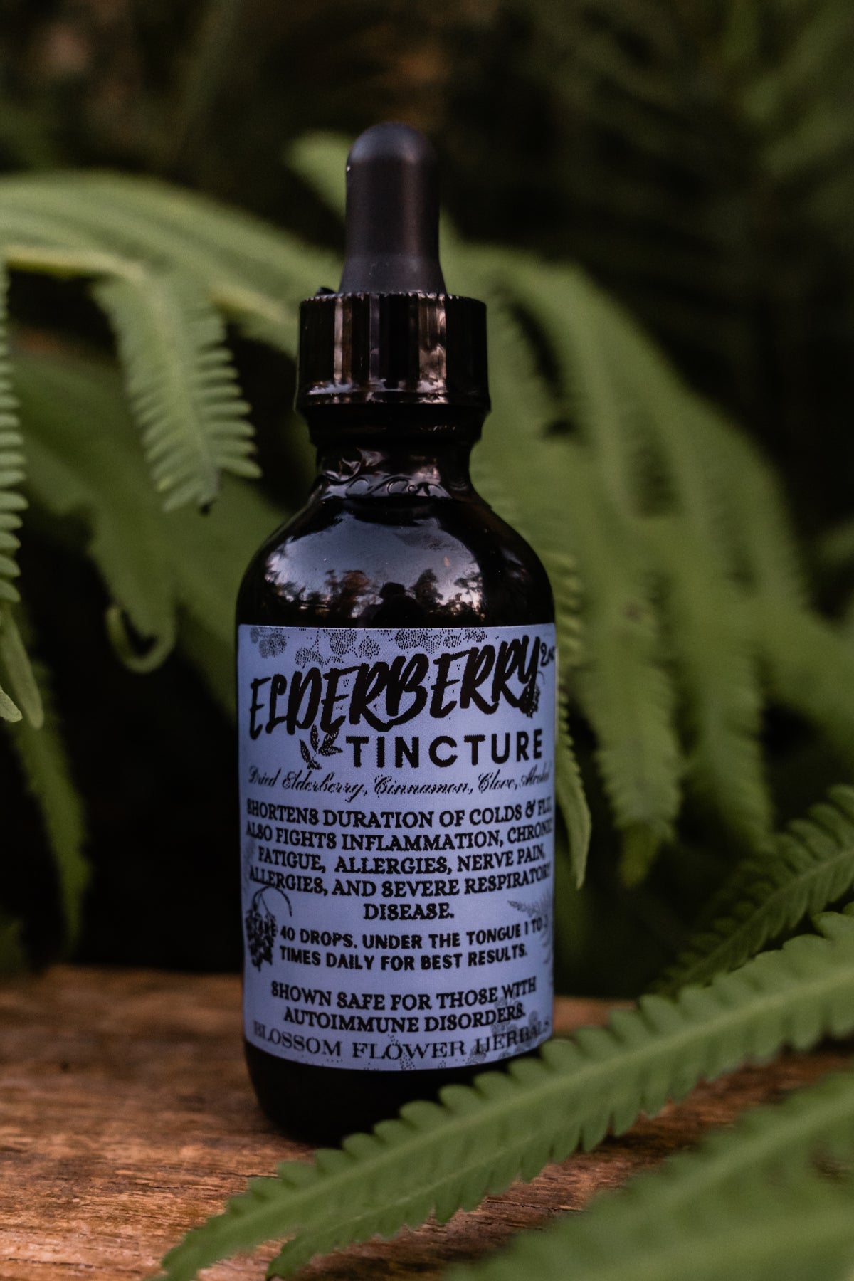 Elderberry Tincture By Blossom Flower Herbals