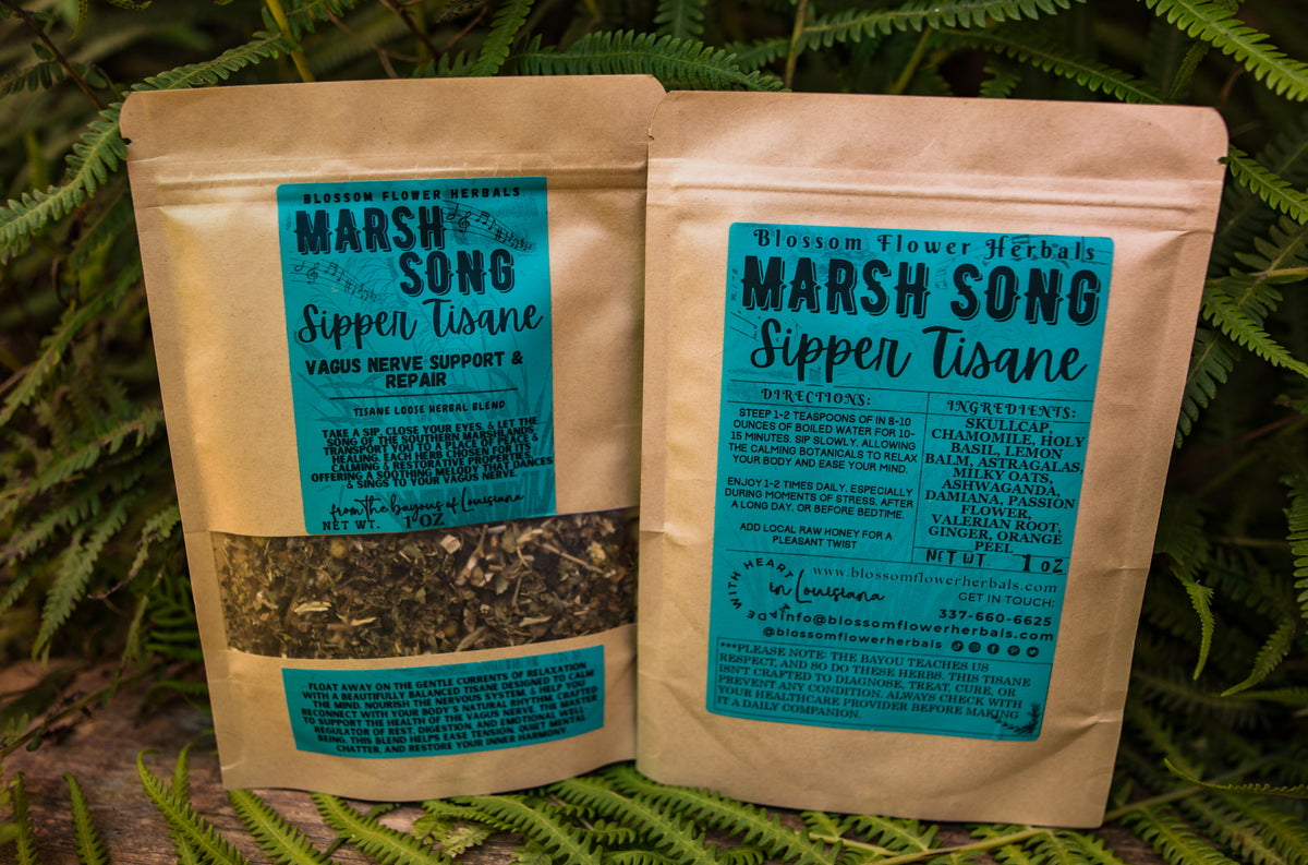 Marsh Song Sipper Vagus Nerve Herbal Tea By Blossom Flower Herbals