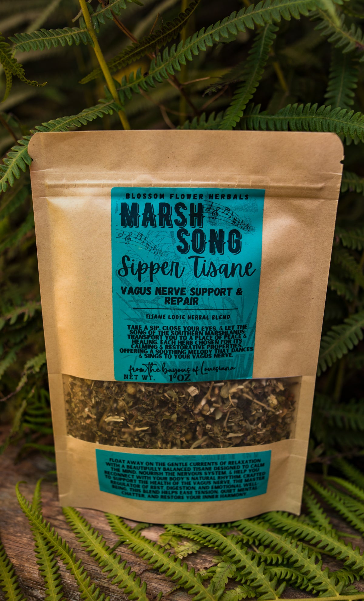 Marsh Song Sipper Vagus Nerve Herbal Tea By Blossom Flower Herbals