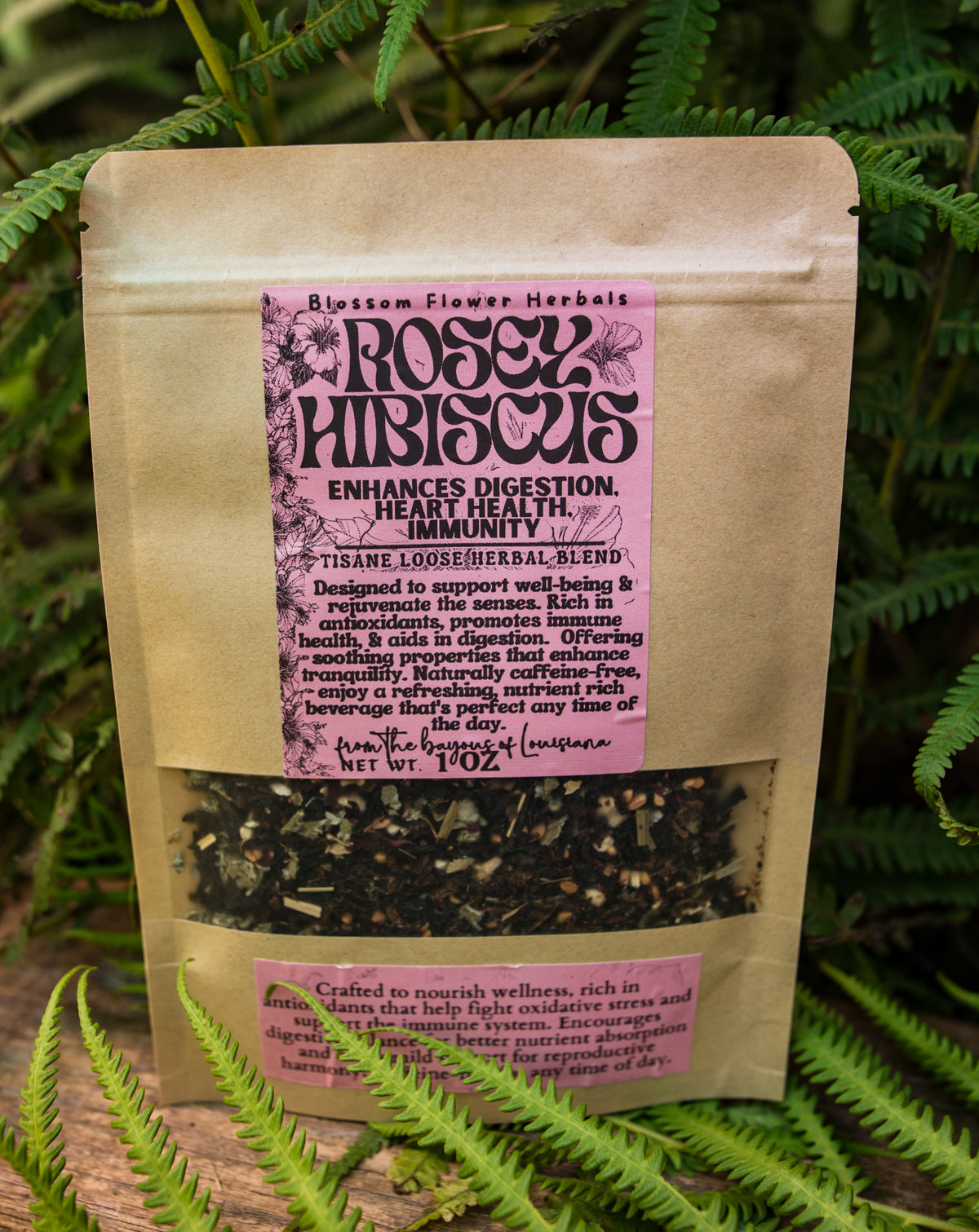 Rosey Hibiscus Herbal Tea By Blossom Flower Herbals