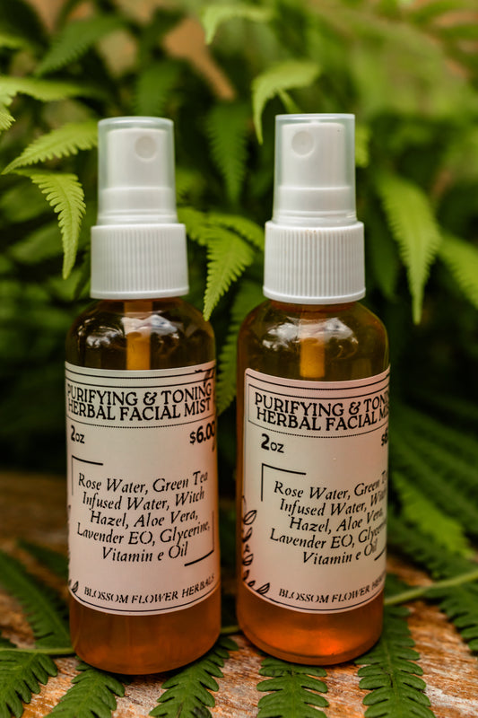 Purifying & Toning Herbal Face Mist |  With Rose Water & Green Tea