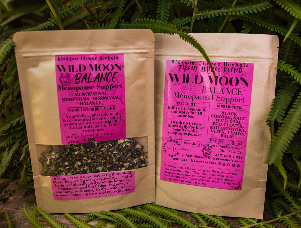 Wild Moon Balance Herbal Tea by Blossom Flower Tincture