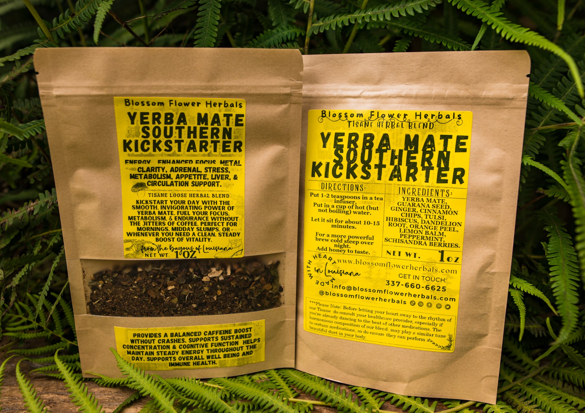 Yebra Mate Southern Kickstarter herbal tea by Blossom Flower Herbs 